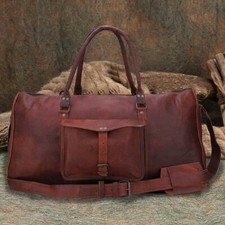 VINTAGE ECHT DUNKELBRAUN LEDER