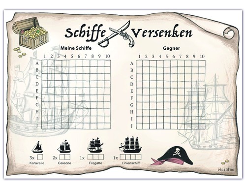 Schiffe versenken piraten - schiffe,
