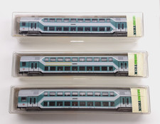 3x MINITRIX Wagon Set Doppelstockwagen 13770 13771 Ovp Spur N  Modelleisenbahn