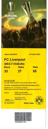 Ticket borussia dortmund - ec,