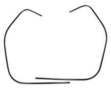 Beinschild Schlitzrohr links+rechts schwarz, kompatibel für VESPA GT GTS 125 300