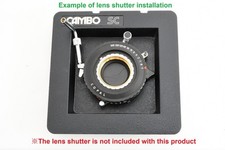 Seltene echte Cambo 123 x 123 mm #0 Loch eingelassene Objektivplatine...