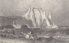 Die Felsen von Etretat. aus