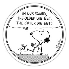 Peanuts Snoopy Geburtstagsdesign Und Spruch Aufkleber Sticker, max. 10 x 10 cm