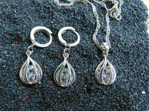 925 silber schmuck set gitter - set,