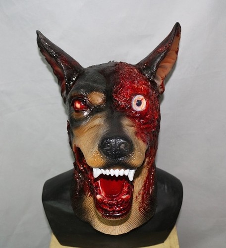 Zombie hund maske halloween - zombie,