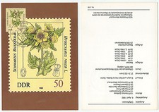 36078 - Giftpflanzen: Schwarzes Bilsenkraut - DDR-Maximumkarte - Berlin 6.4.1982