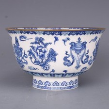 Schale porzellan blau - porzellan, weiß