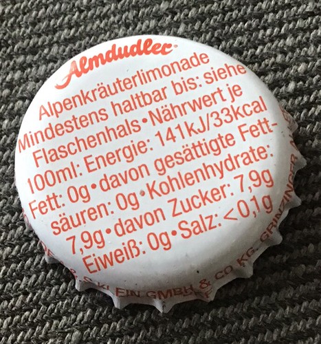 Kronkorken almdudler bottle - kronkorken,