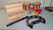 Percussion Set in qualitativer Ausführung Bongo, Tamburin, Maracas