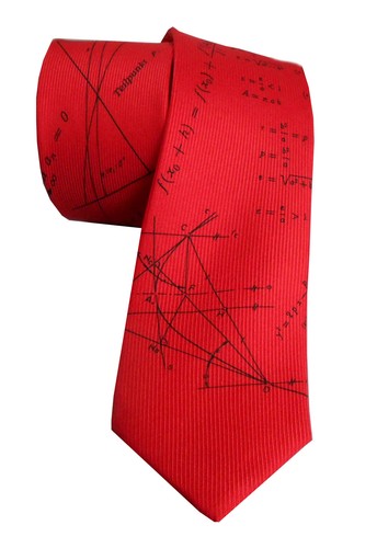 Seidenkrawatte mathe rot cm - rot,