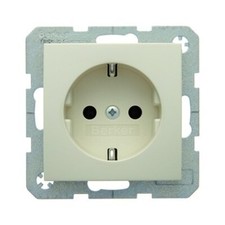 Berker Steckdose 1fach cremeweiß/elektroweiß glänzend Unterputz... 47438982