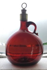 Bocksbeutelflasche braun antik - bocksbeutelflasche,