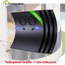 Lionshee 960W flexibles Solarmodul 5m² Solarpanel Photovoltaik Balkonkraftwerk