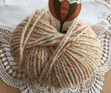  100g Nordmark Wolle Donegal,Irland Tweed meliert beige Strick, Wolle