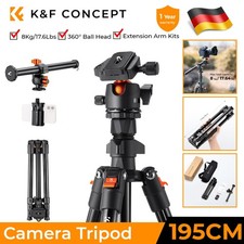 K&F Concept 195CM Aluminium Kamera Stativ mit Auslegearm 360° Kugelkopf K234A0