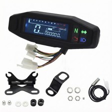 Motorrad Tacho Universal Digital LCD Kilometerzähler Drehzahlmesser Wasserdicht