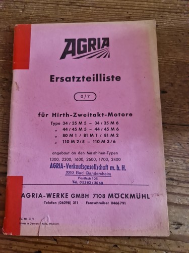 Ersatzteilliste agria - ersatzteilliste, 0/7