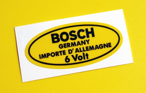 Bosch gelb spule aufkleber - 6v,