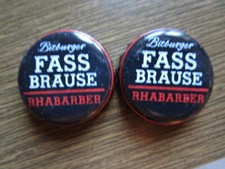 2 KK Kronkorken FASS BRAUSE Bitburger Bier? Chapa Bottle Cap Tappi ohne Knick
