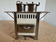 Älterer Puppenherd Puppenstube Blech 14 x 19 x 9,5 wohl Spiritusbrenner komplett