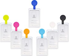 50 x Kartenhalter Metall mit Ausweisjojo Skipasshalter Ausweishülle Kunststoff 