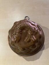 Alte Backform aus Kupfer antike Kuchenbackform Fisch Karpfen Dekor