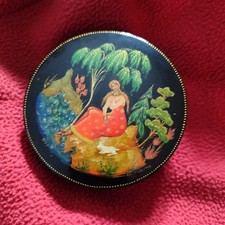 Russische Lackdose vintage 70er Jahre UdSSR hohe Qualität  Märchenmotiv