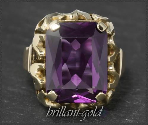 Ring mit lila - , 9ct