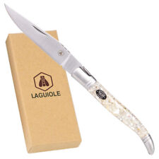 LAGUIOLE Taschenmesser Perlmutt White Shell Klappmesser Jagd Edelstahl Messer