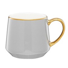 Kaffeetasse Tasse Kaffeebecher 460 ml Gold Glamour Vintage Stil Porzellan