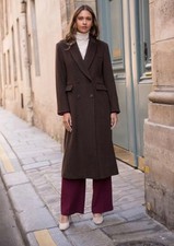 Mantel Wollmantel in Braun