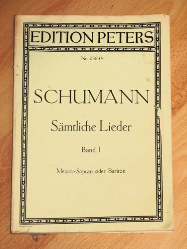 Schumann sämtliche lieder - schumann,