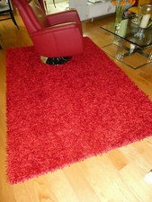 Design Teppich Spaghetti - Langflor - Farbe Rot - Größe ca. 170 x 240 cm