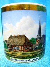 KPM Berlin Biedermeier Ansichten Tasse Becher "Das Pfarrhaus zu Gr. Justin" 1847