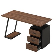 Basteltisch Industrial mit 3 Schubladen 138 5cm Bürotisch Arbeitstisch robust DE