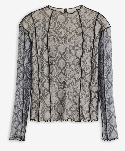 Langarmshirt aus mesh - aus, gr