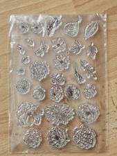 Silikonstempel Blüten und Blätter