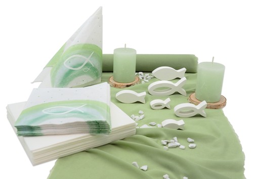 Tischdeko mint grün salbei - mint,