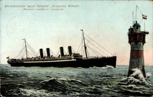 Dampfschiff kronprinz - ak,