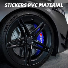 6x Für Audi S Line Sport Radbremssattel Aufkleber Auto Logo Embleme weiß NEU