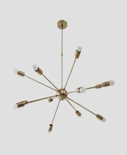 12 Licht Mid Century Messing