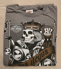 Harley Davidson T-Shirt, Grau, Las Vegas, Biker, Chopper, Route66, HDMC, Rocker