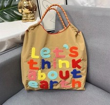 Einkaufstasche Beutel SHOPPER College Tragetasche Tasche LETS THINK ABOUT EARTH