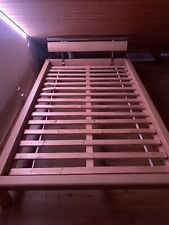 Bett Einzelbett Futon Holzfurnier Braun