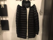 Armani , dünner, leichter, tailierter Daunenmantel, Gr 46 schwarz/weiß