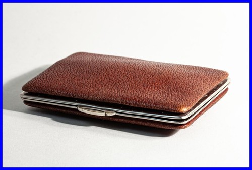 1920s dark brown leather case - 1920s,