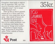 Dänemark Markenheftchen 1010 Haltet Dänemark sauber: Mann beseitigt Hundekot, **