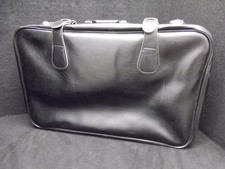 Reisekoffer, Leder, 64cm x 14cm x 42cm, Schwarz. #SO-371