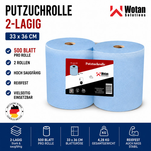 Putztuchrolle lagig blau - 2x,